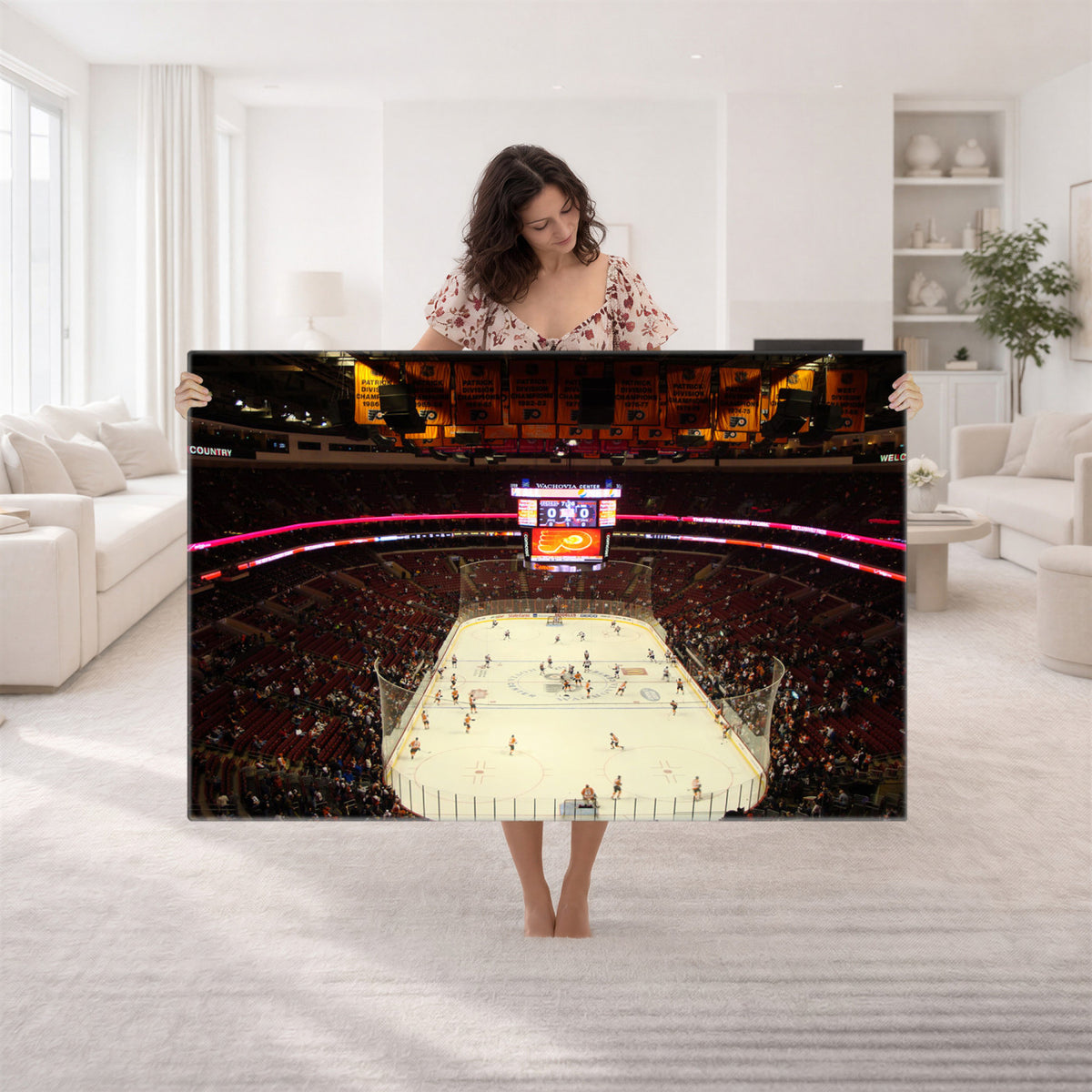 98213-MGV-CV-36X24 - Wachovia Center Prior to Flyers Game Ice Hockey Stadium