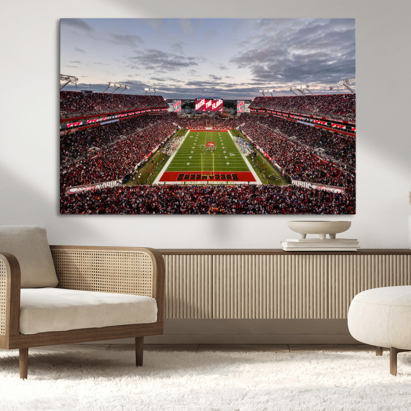 MGV-CV-36X24 - Florida Tampa Raymond James Stadium Wall Art Canvas Print - NFL Football Stadium Print Canvas