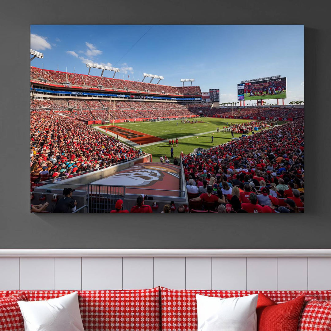 Tampa Stadium Wall Art Canvas Print.