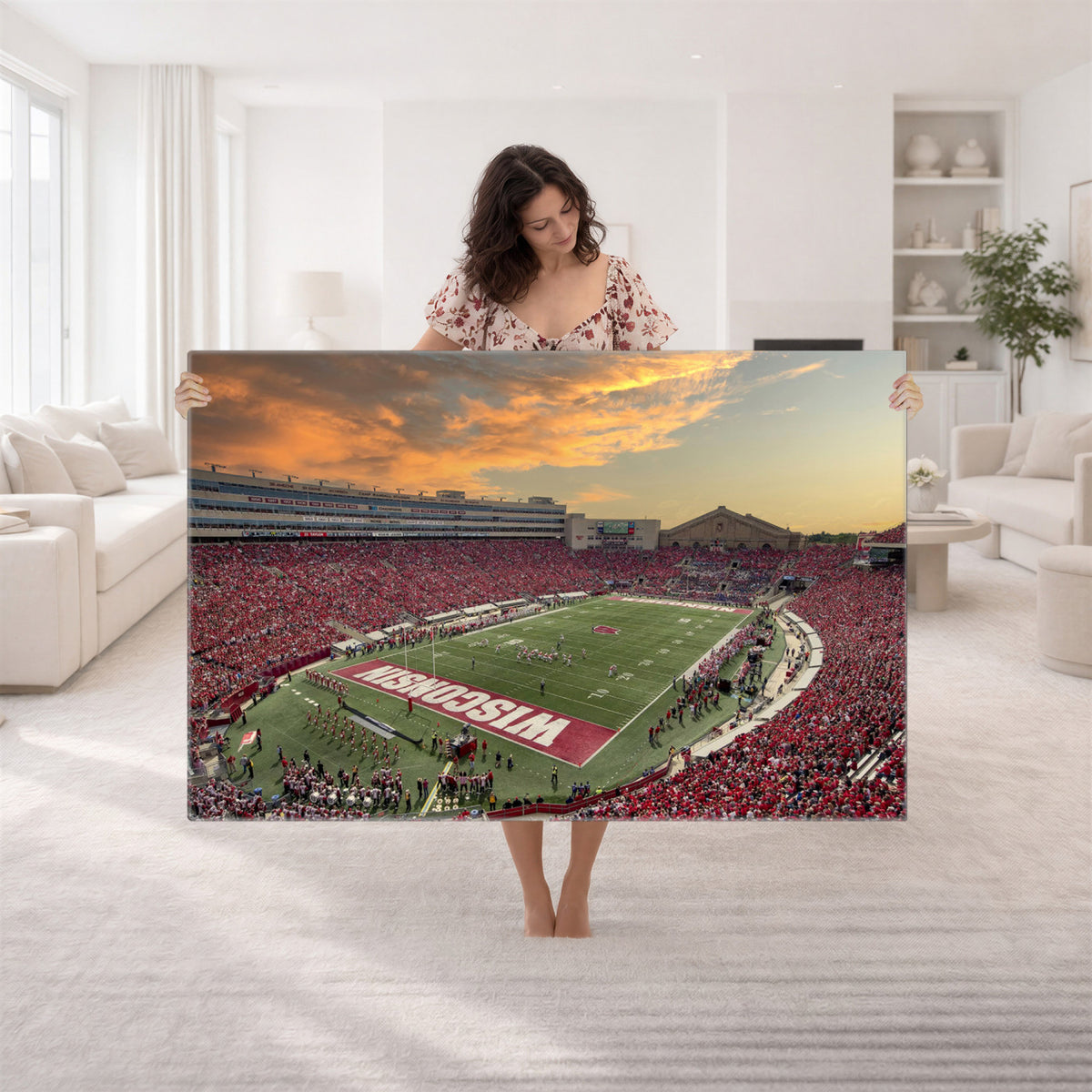 41472-MGV-CV-36X24 - Camp Randall Stadium Wisconsin Badgers Large Wall Art Canvas Print | College Football Stadium Wall