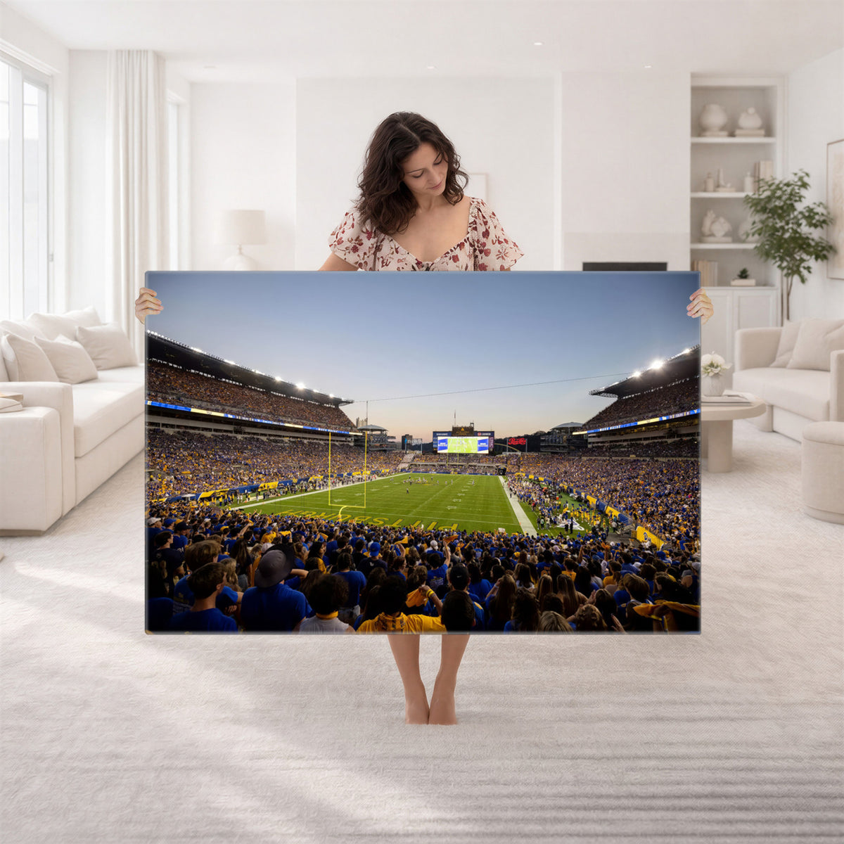 41853-MGV-CV-36X24 - Pittsburgh Panthers Football Team Print - Pittsburgh Acrisure Stadium Wall Art Canvas Print