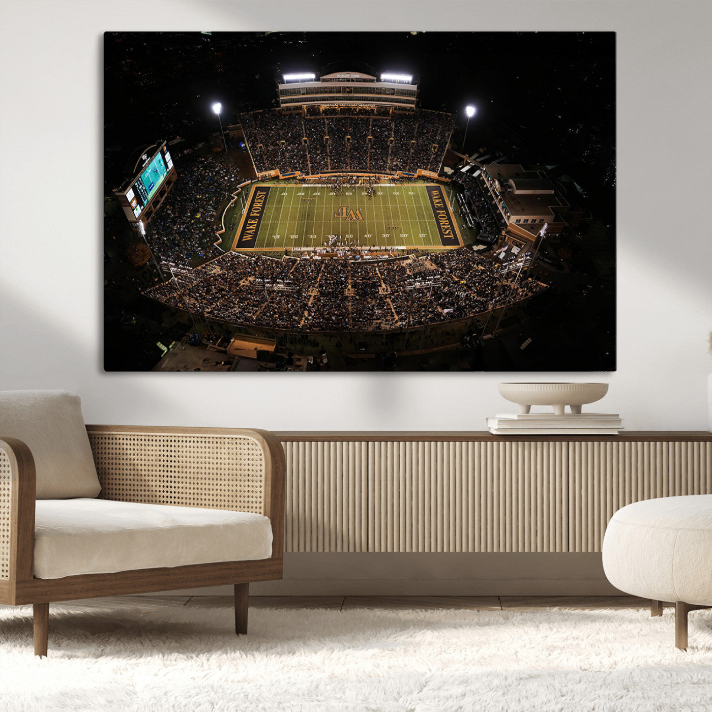 MGV-CV-36X24 - Wake Forest University Demon Deacons Canvas Printi, Football Team Print - Winston-Salem Allegacy