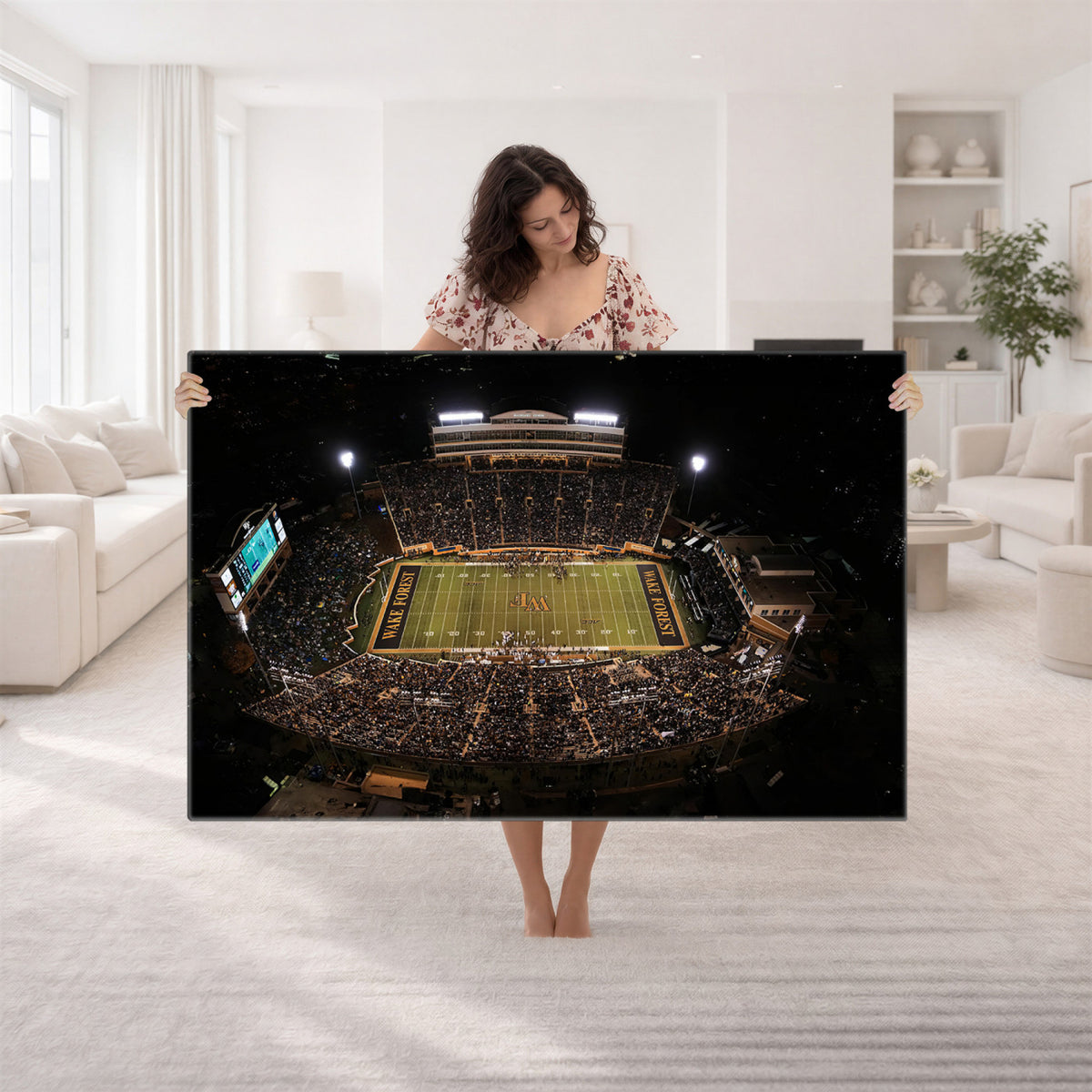 20605-MGV-CV-36X24 - Wake Forest University Demon Deacons Canvas Print, Football Team Wall Art