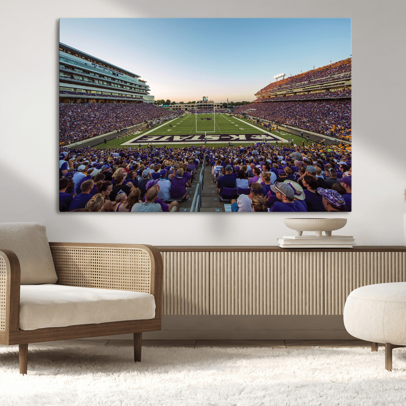 MGV-CV-36X24 - Kansas State University Wildcats Football Team Print - Manhattan Bill Snyder Family Football Stadium