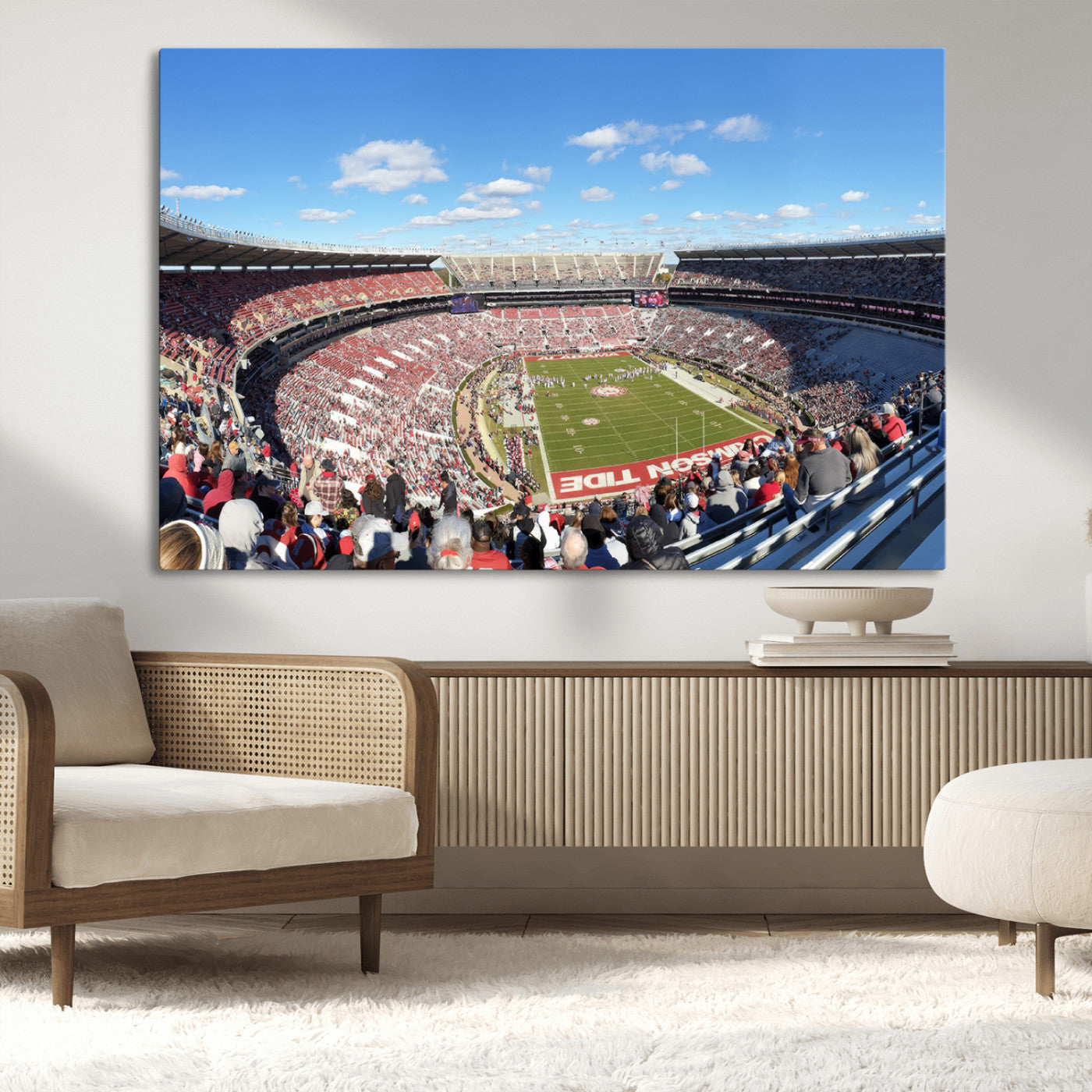MGV-CV-36X24 - University of Alabama Crimson Tide Print Wall Art - Tuscaloosa Bryant-Denny Stadium Wall Art Canvas