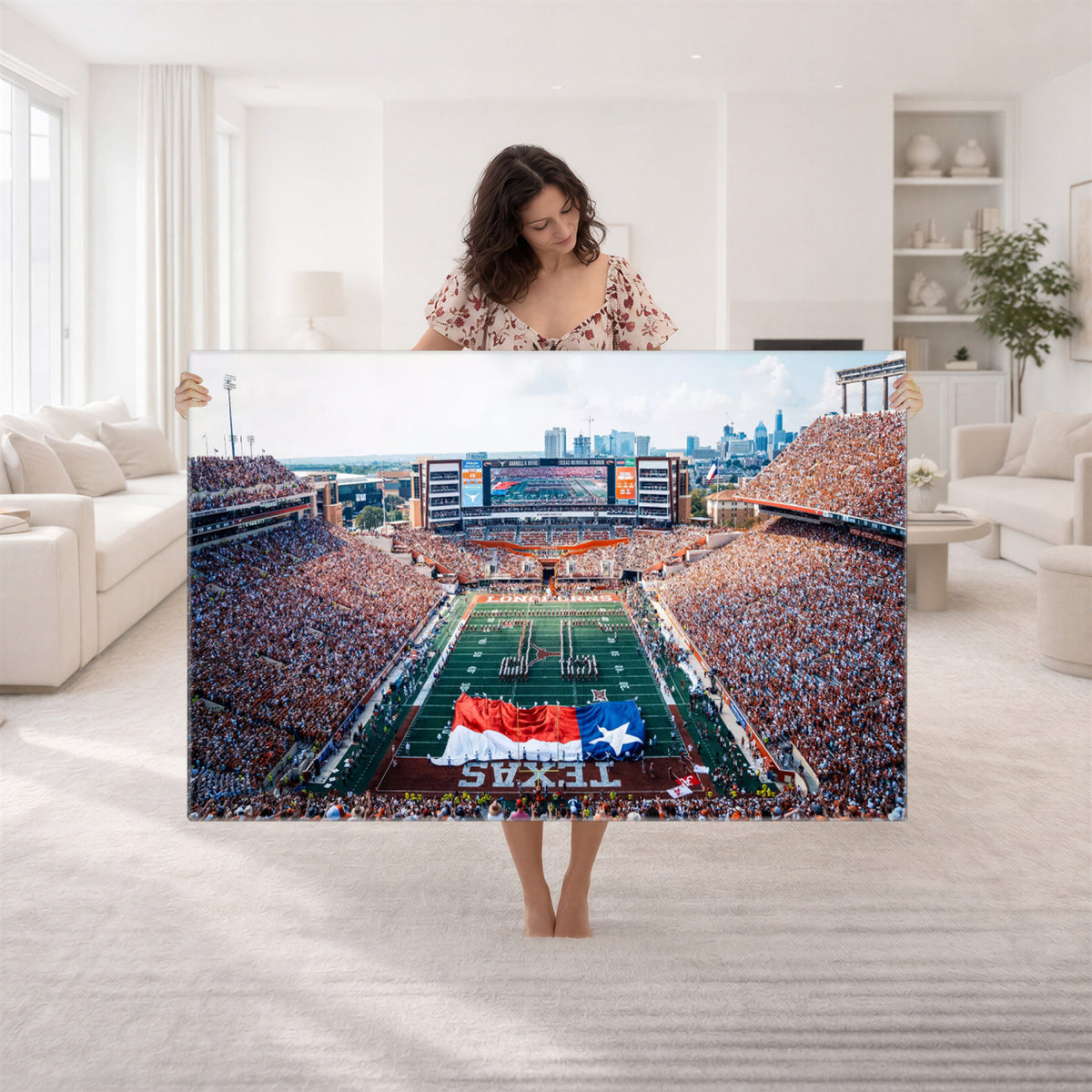 93063-MGV-CV-36X24 - University of Texas Longhorns Football Stadium Canvas Print