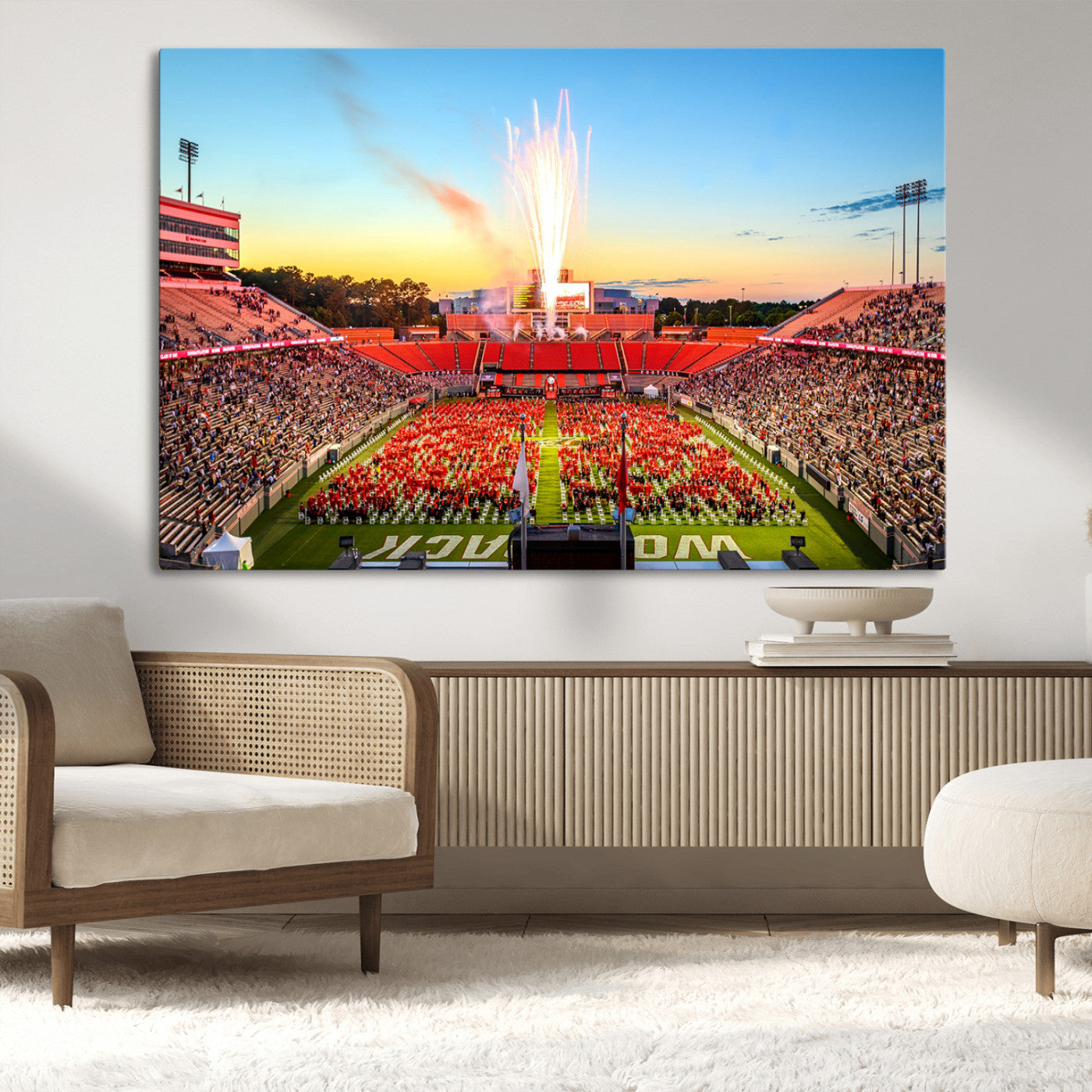 MGV-CV-36X24 - North Carolina State University Canvas Print, North Carolina State University Wolfpack Football Team