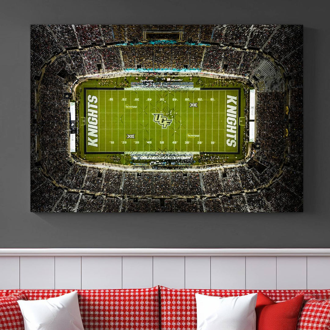 UCF Knights Football Team Print - Orlando FBC Mortgage Stadium Wall Art Canvas Print