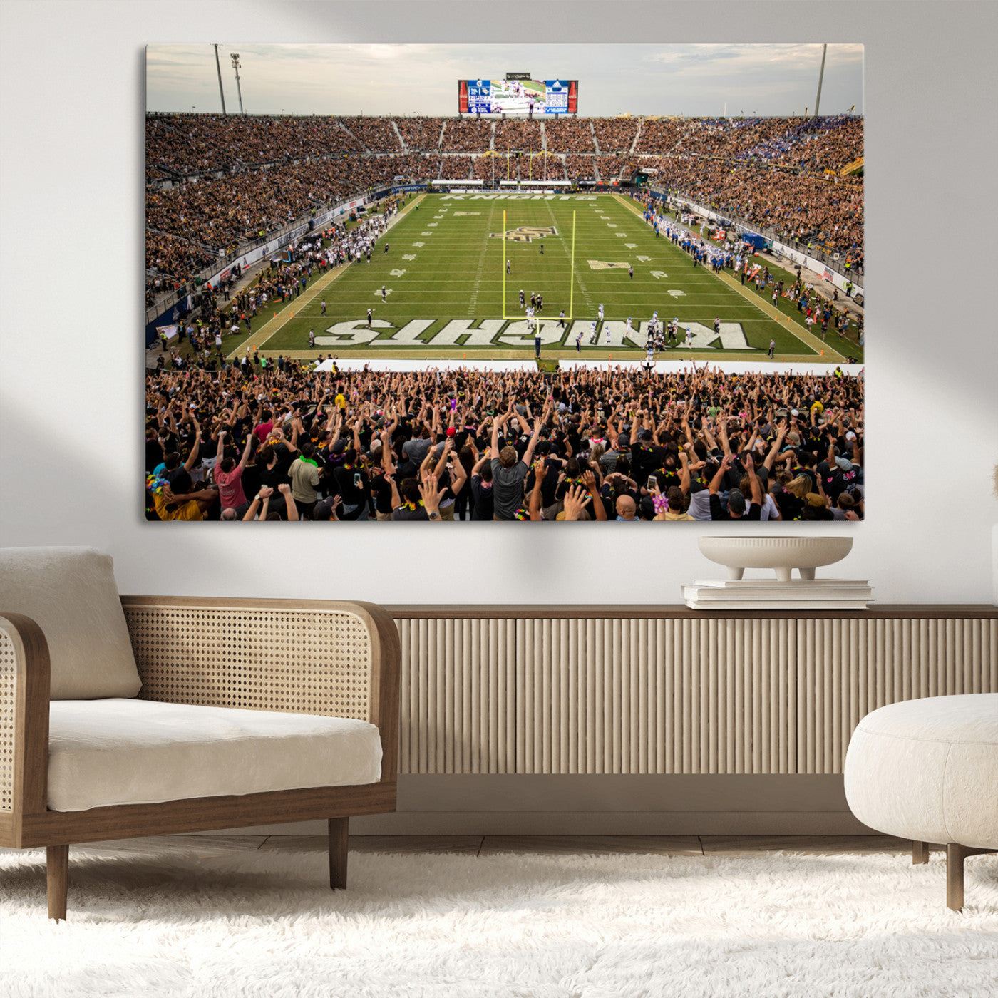 MGV-CV-36X24 - UCF Knights Football Team Print - Orlando FBC Mortgage Stadium Canvas Print