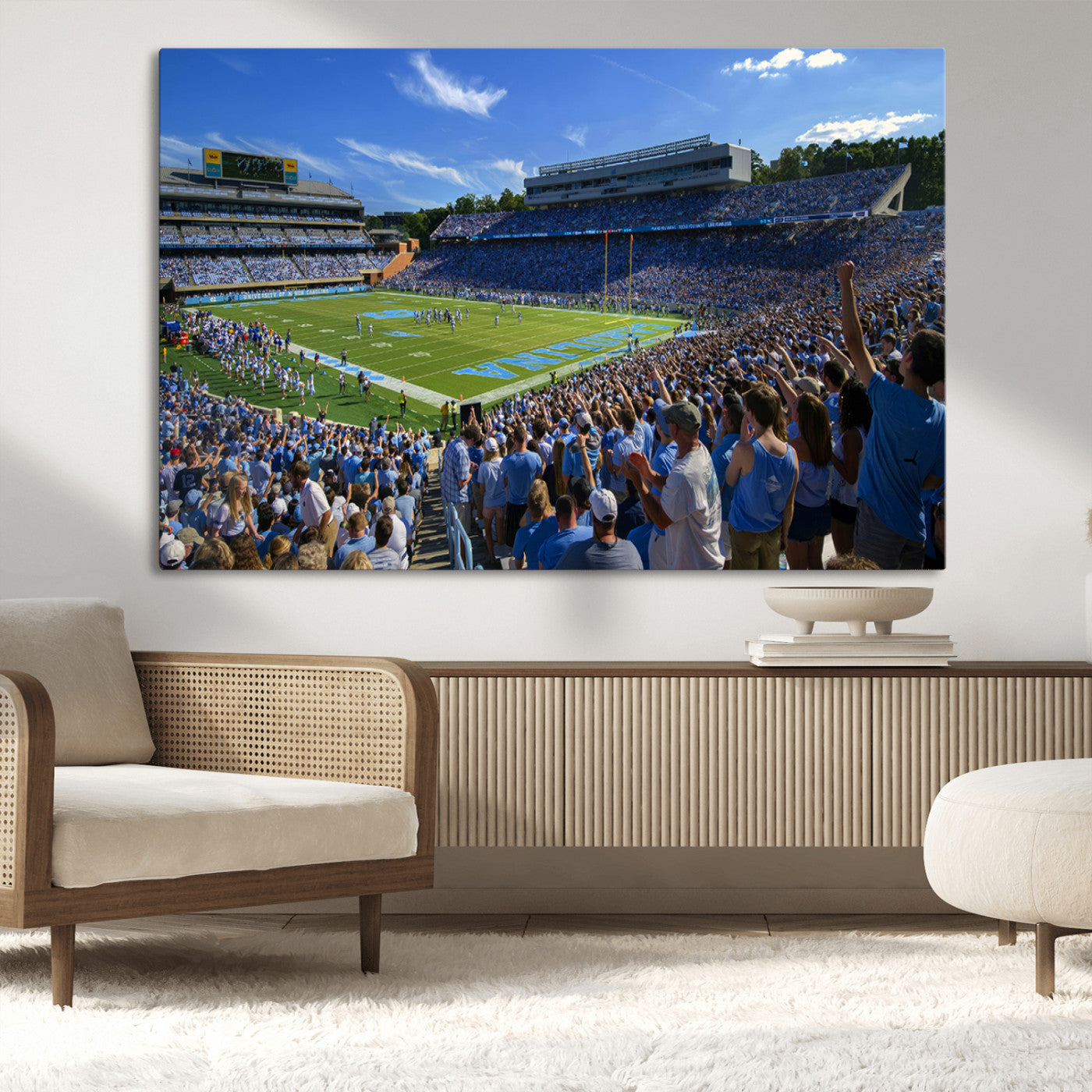 MGV-CV-36X24 - University of North Carolina Tar Heels Team Canvas Print - Chapel Hill Kenan Memorial Stadium Wall