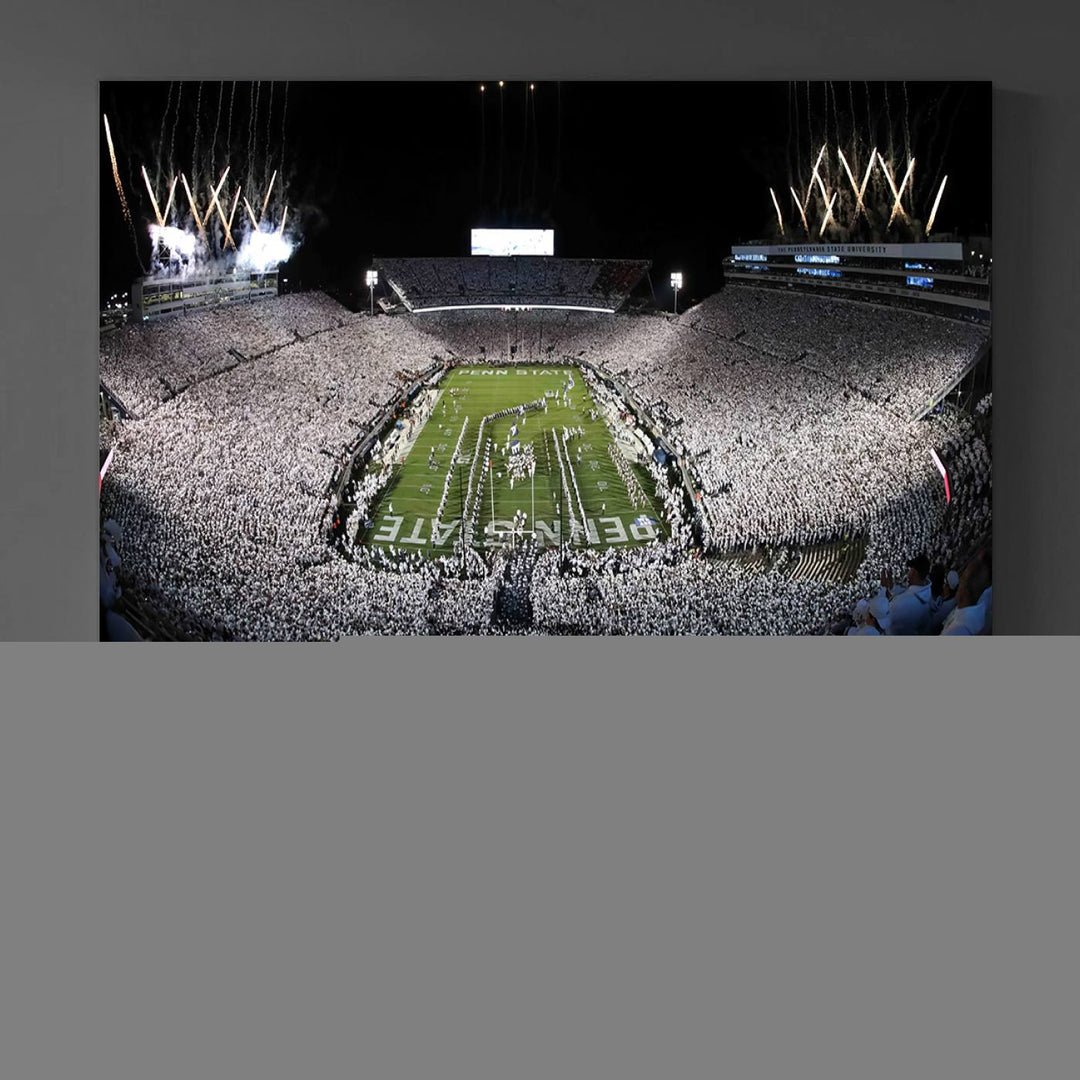 Penn State Nittany Lions Football Team Print - University Park Beaver Stadium Wall Art Canvas Print