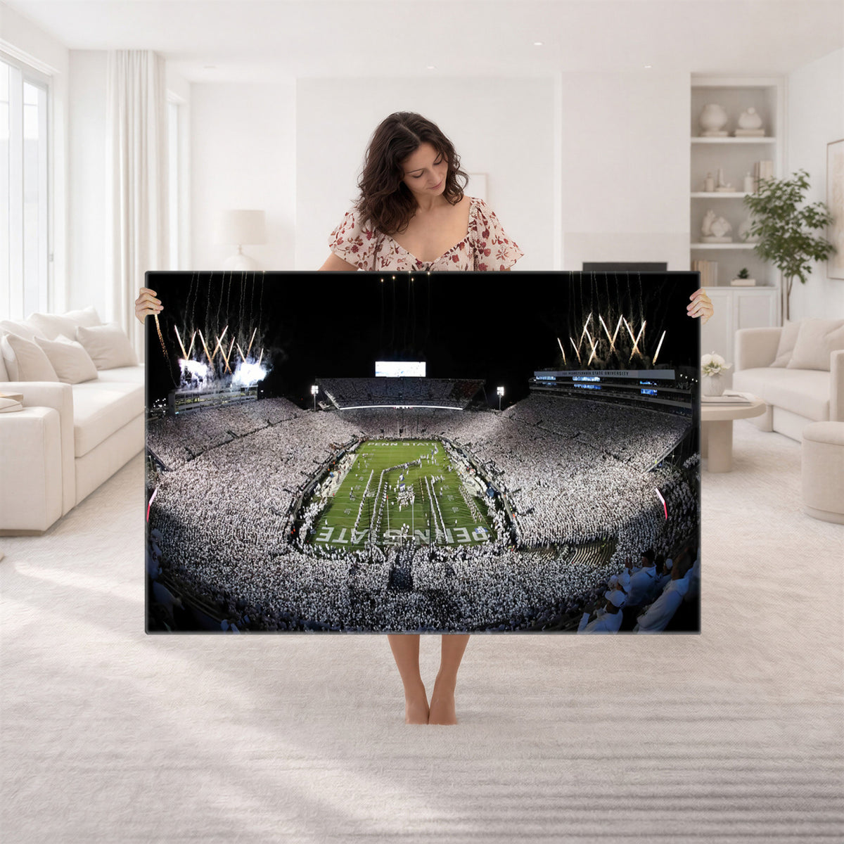 84537-MGV-CV-36X24 - Penn State Beaver Stadium Canvas Wall Art - Nittany Lions Football Print