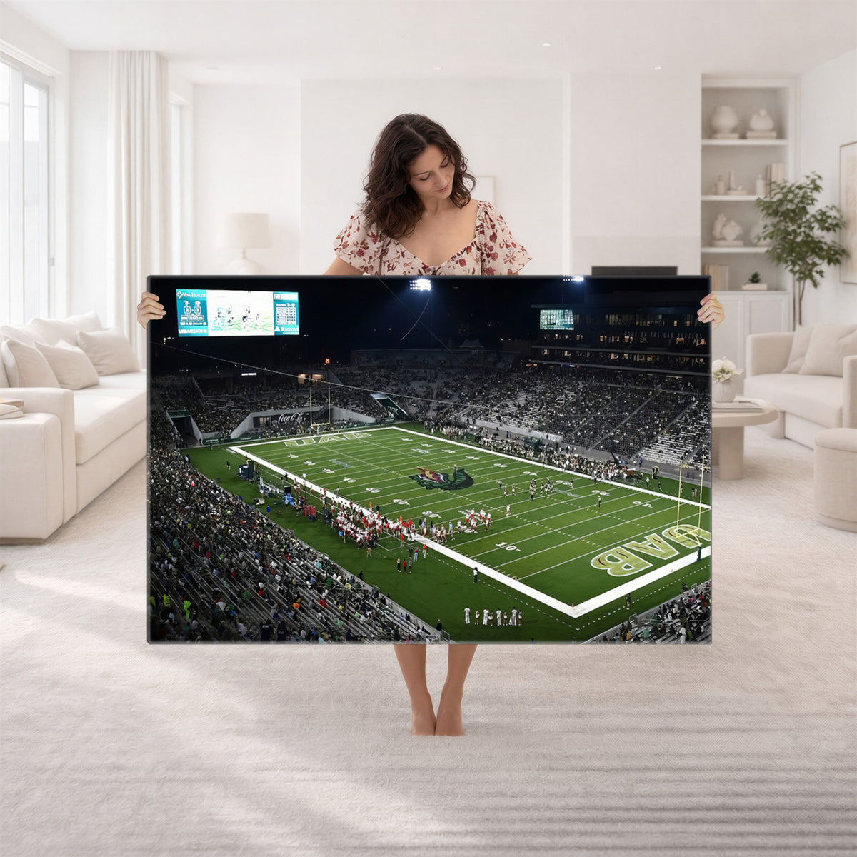 81740-MGV-CV-36X24 - UAB Blazers Football Team Print - Birmingham Protective Stadium Wall Art Canvas Print