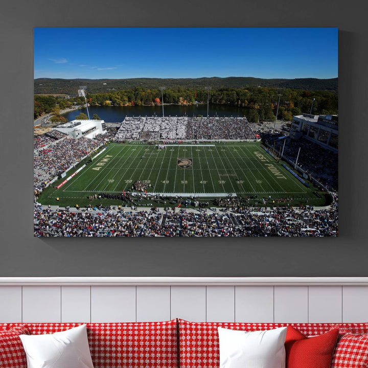 Army Black Knights Football Team Print - West Point Michie Stadium Wall Art Canvas Print