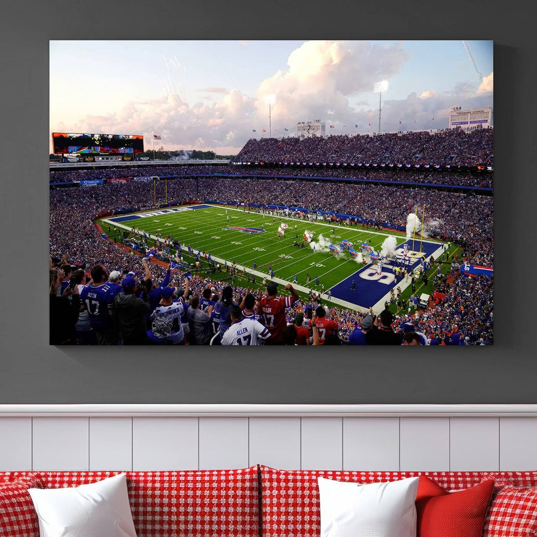 Buffalo Bills Football Team Print - Buffalo Highmark Stadium Wall Art Canvas Print