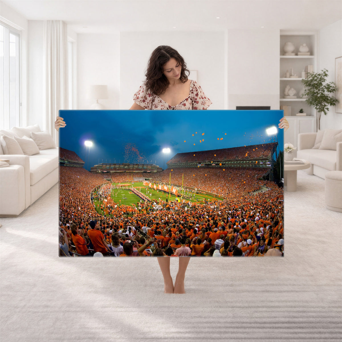 26196-MGV-CV-36X24 - Clemson University Tigers Football Team Print, Clemson