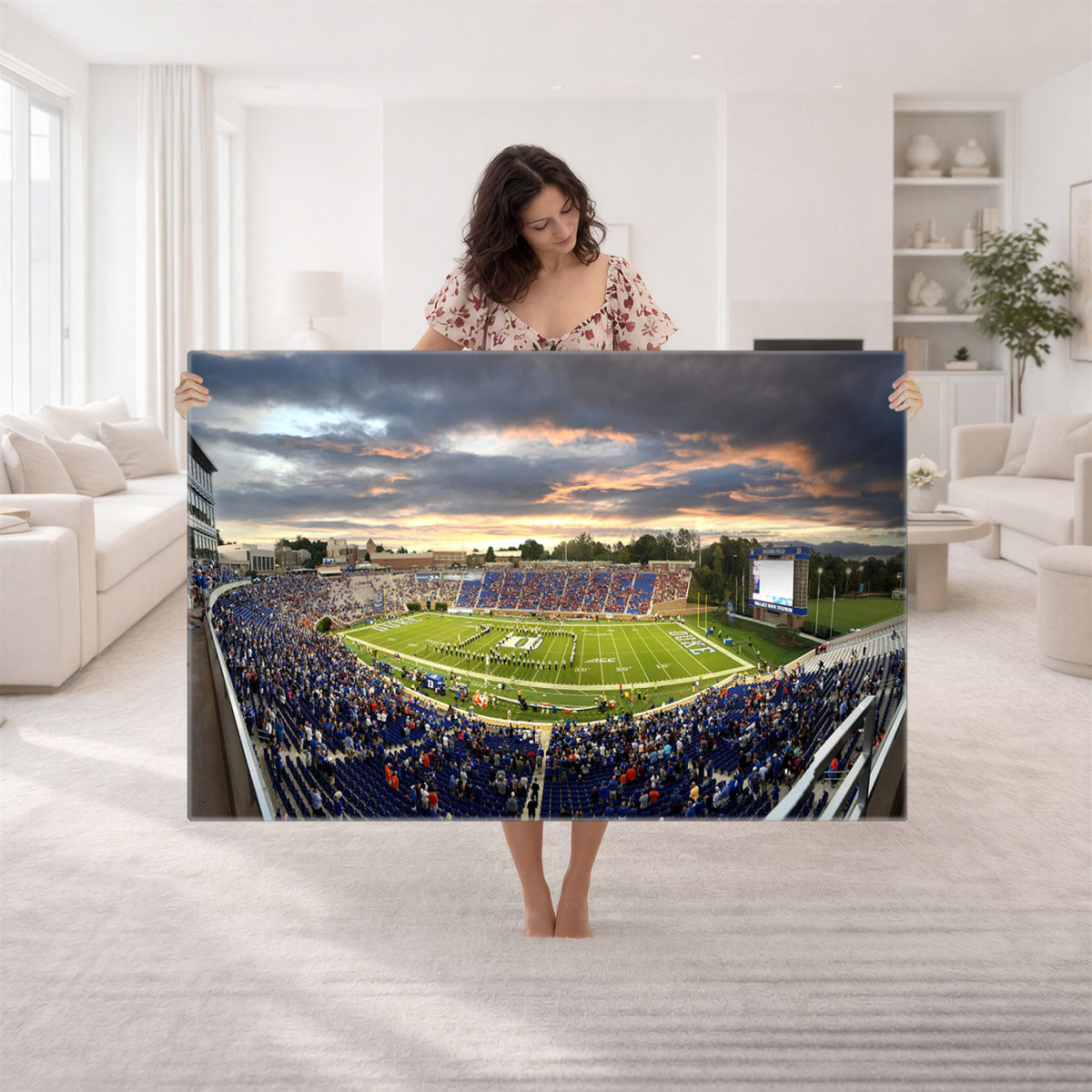 60433-MGV-CV-36X24 - Duke University Blue Devils Football Team Print, Durham