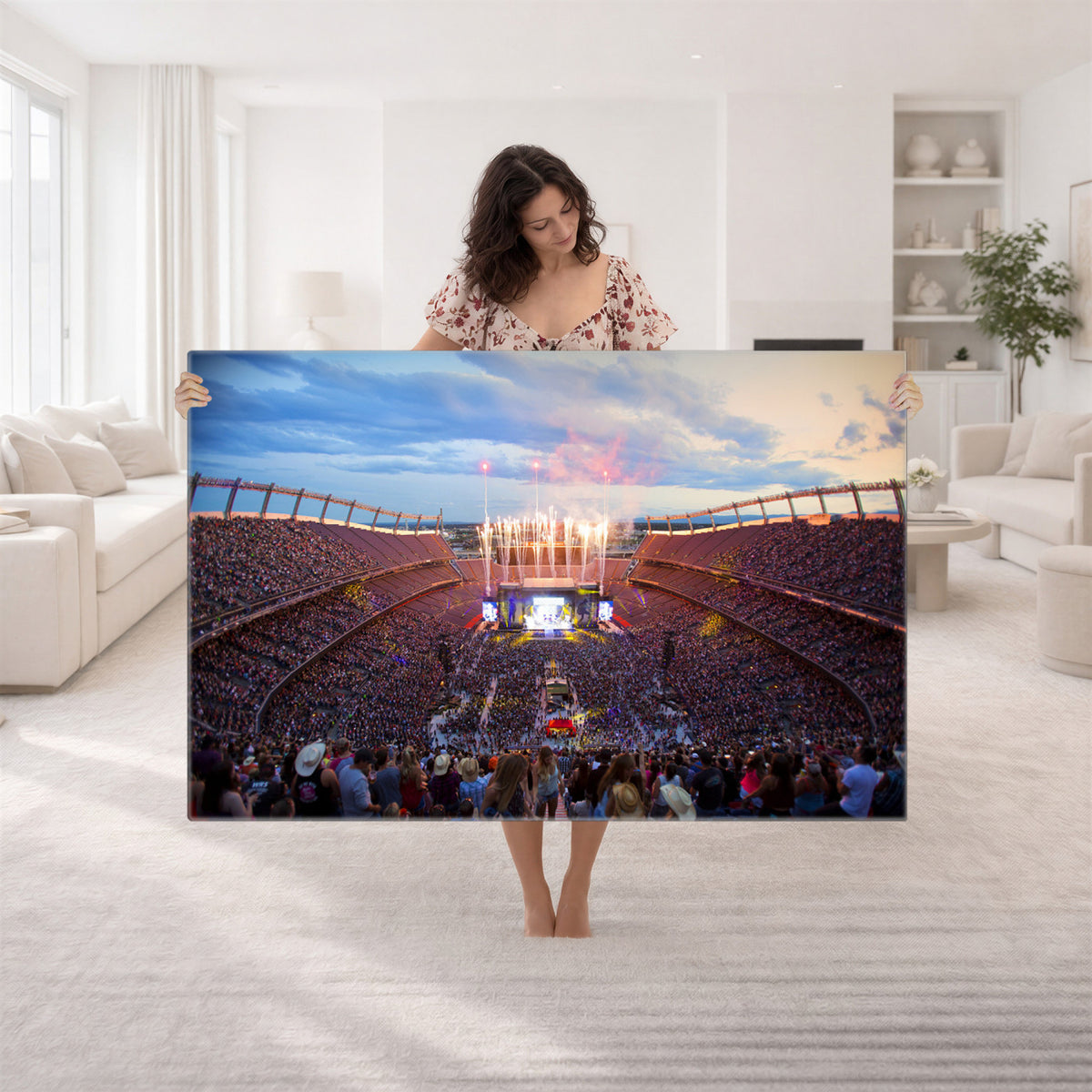 24689-MGV-CV-36X24 - Denver Broncos Football Team Print Canvas, Empower Field