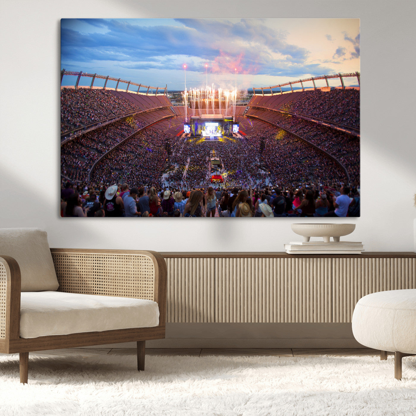 MGV-CV-36X24 - Denver Broncos Football Team Print Canvas- Empower Field at Mile High Stadium Wall Art Canvas Print