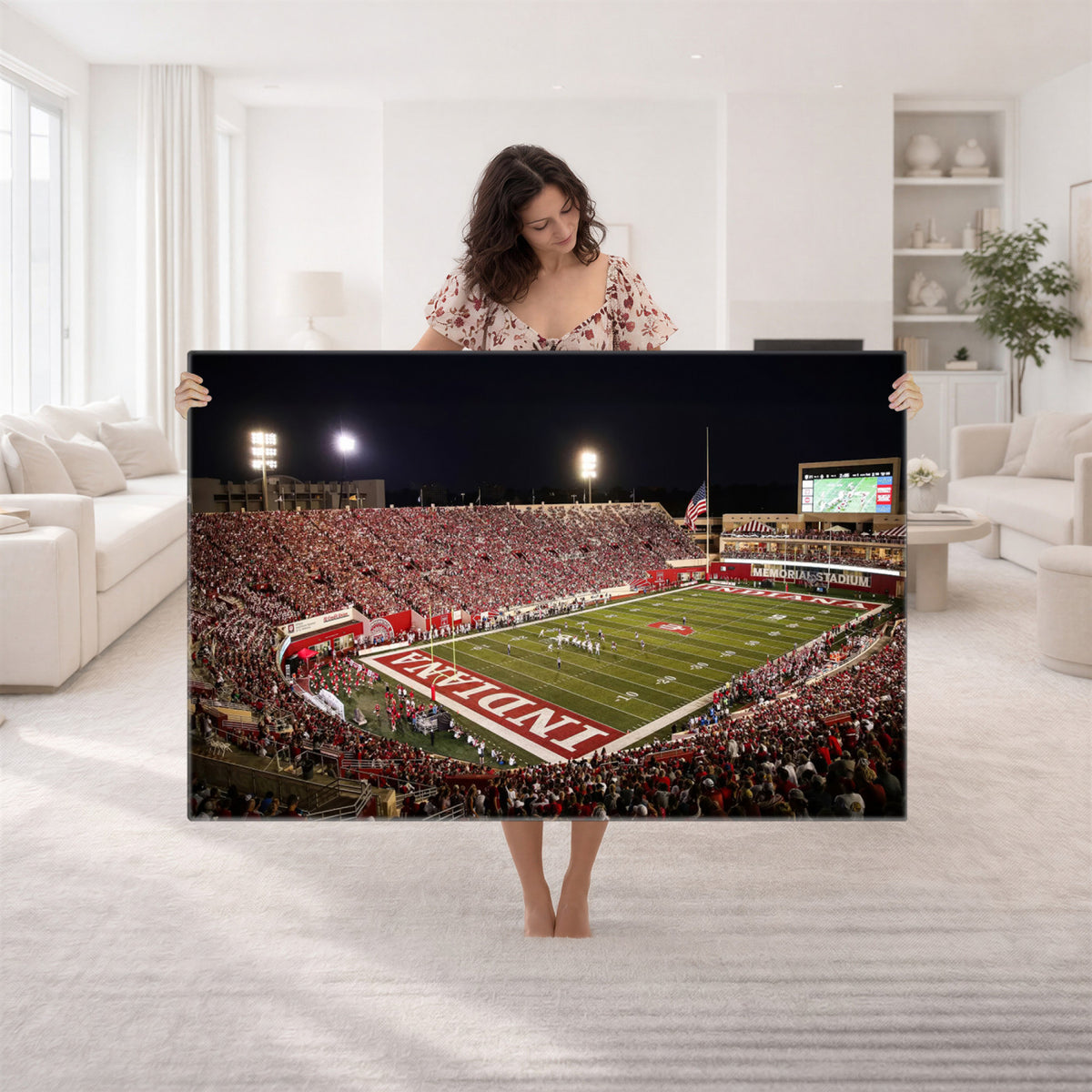82748-MGV-CV-36X24 - Indiana University Hoosiers Football Team Print Canvas