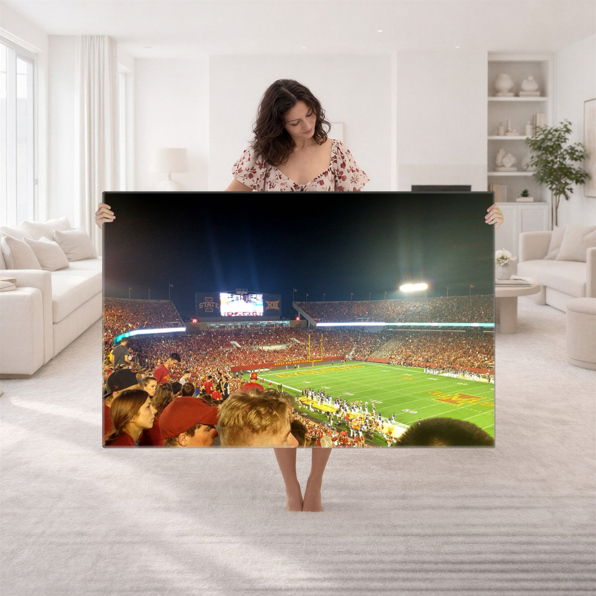 94319-MGV-CV-36X24 - Iowa State University Cyclones Art Print, Jack Trice Stadium Ames
