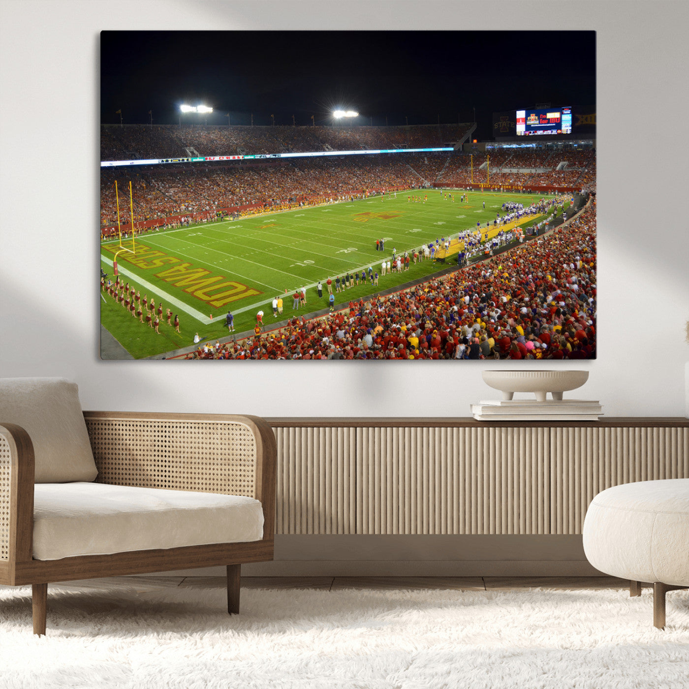 MGV-CV-36X24 - Iowa State University Cyclones Football Team Print - Ames Jack Trice Stadium Canvas Print