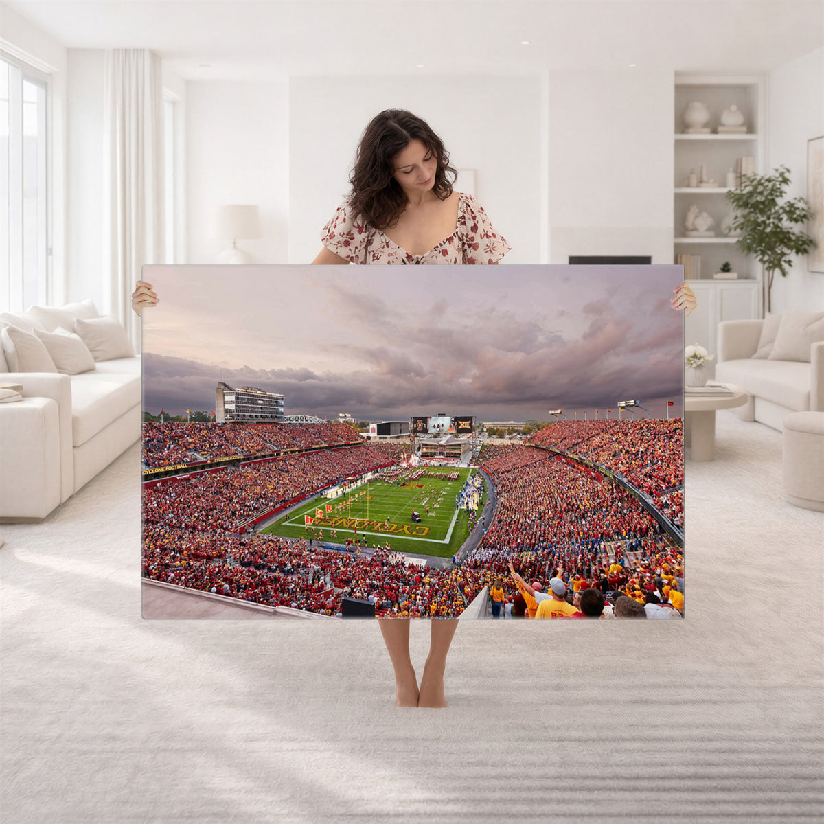 50373-MGV-CV-36X24 - Iowa State University Cyclones Football Team Print, Ames
