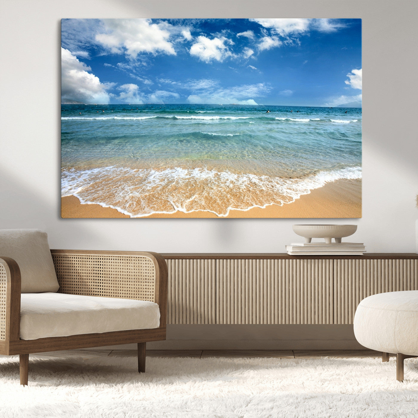 MGV-CV-36X24 - Sea View From the Beach Canvas Print
