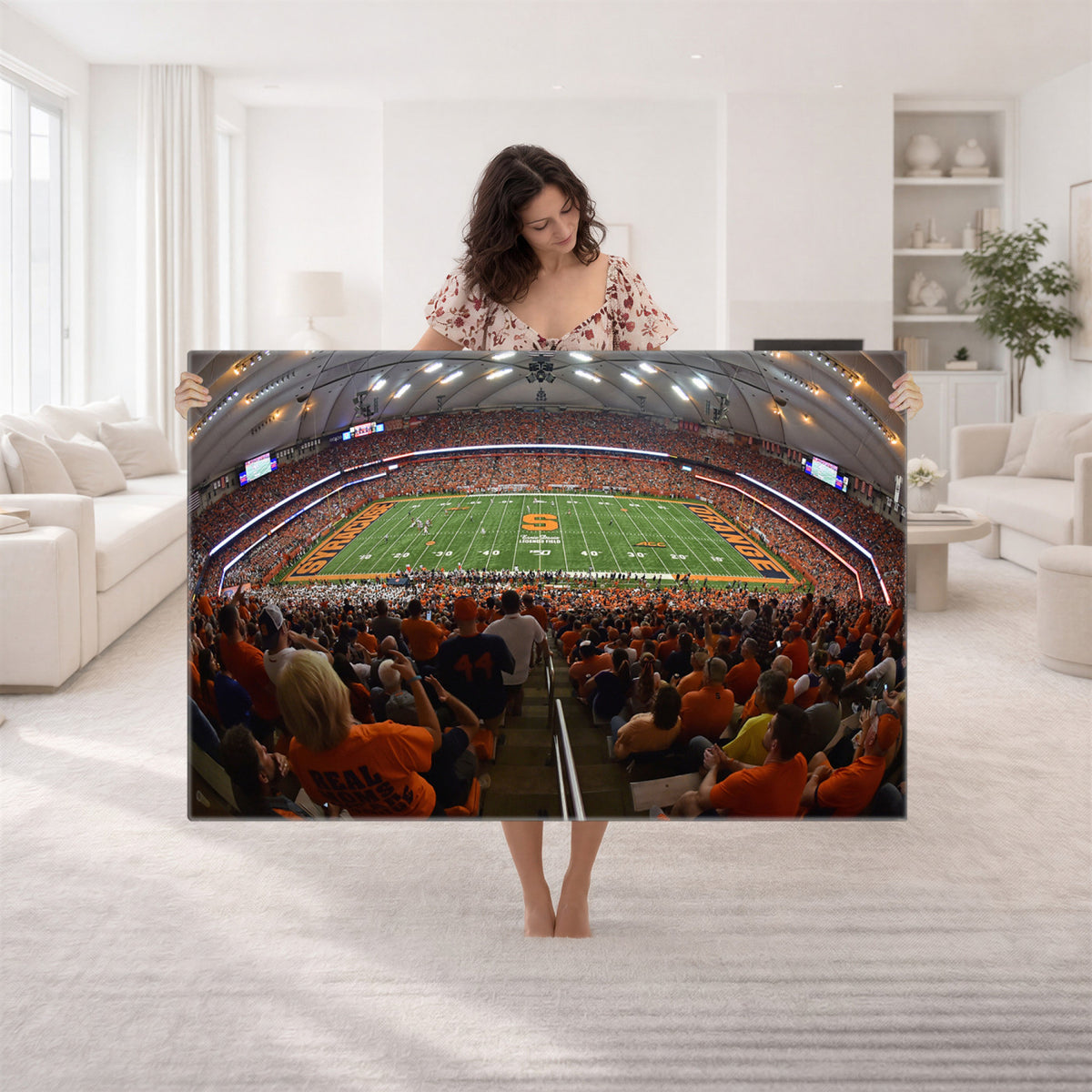 43291-MGV-CV-36X24 - Syracuse University Orange Football Canvas Print, Football Team Print - Syracuse JMA Wireless Dome