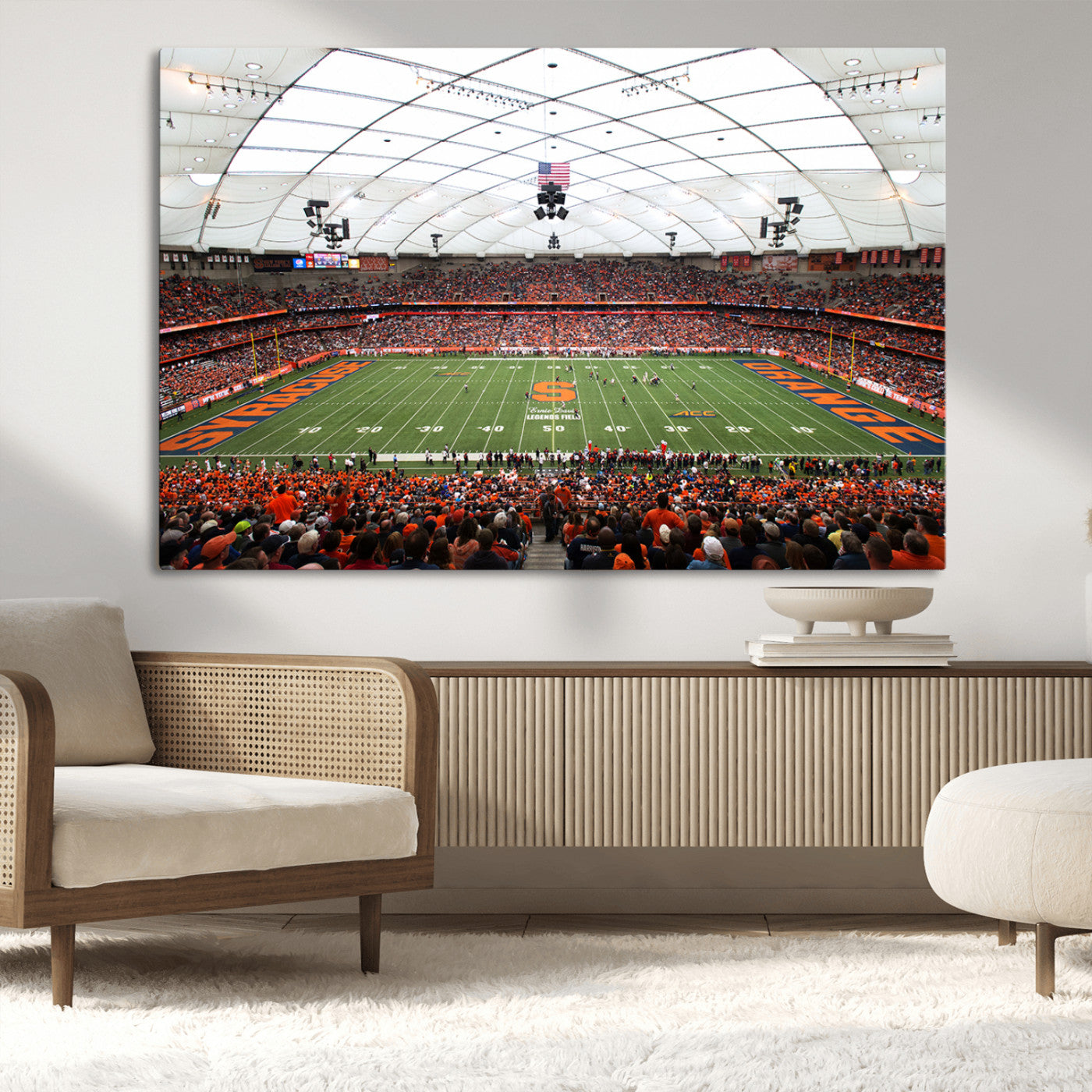 MGV-CV-36X24 - Syracuse University Orange Football Team Print - Syracuse JMA Wireless Dome Wall Art Canvas Print