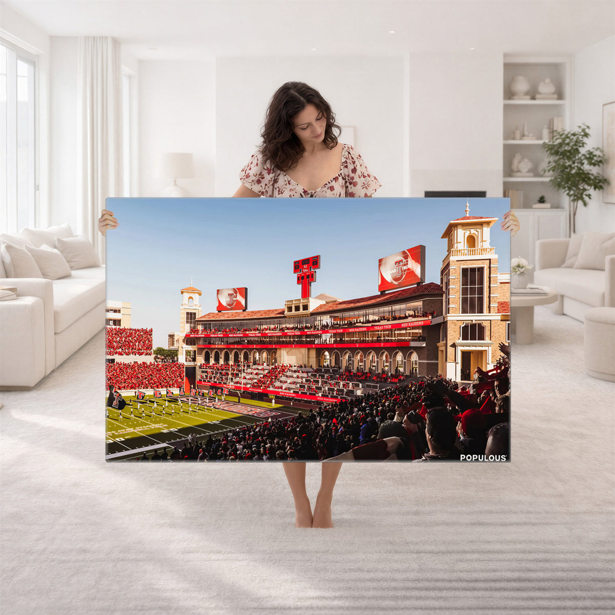 89744-MGV-CV-36X24 - Jones AT&T Stadium Texas Tech Red Raiders Wall Art