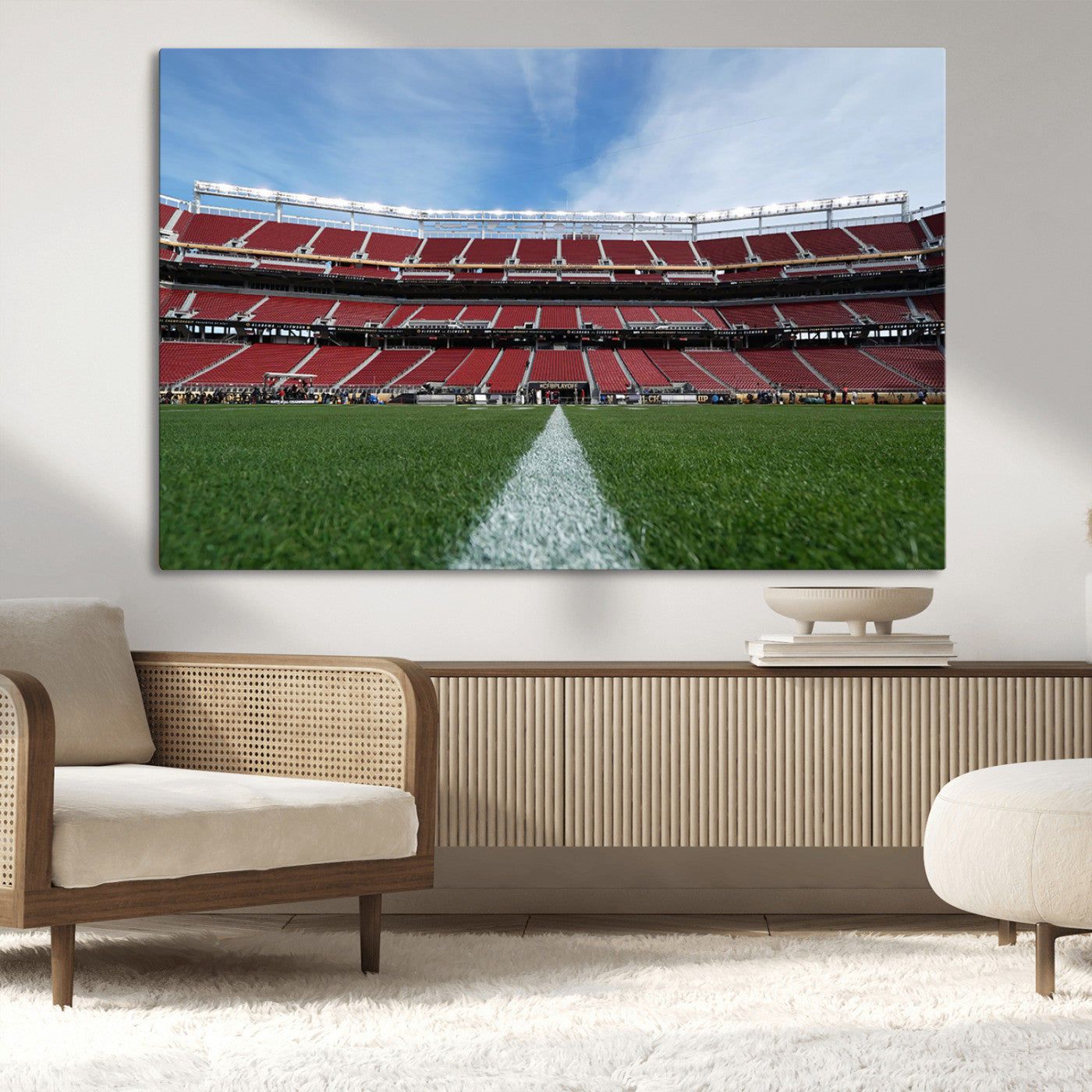 MGV-CV-36X24 - University of Tulsa Golden Hurricane Football Team Print - Tulsa H.A. Chapman Stadium Wall Art