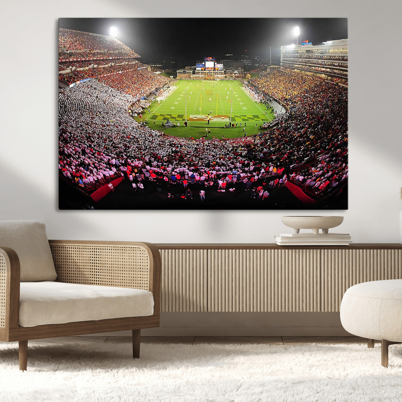MGV-CV-36X24 - University of Maryland Terrapins Football Team Print - College Park SECU Stadium Wall Art Canvas