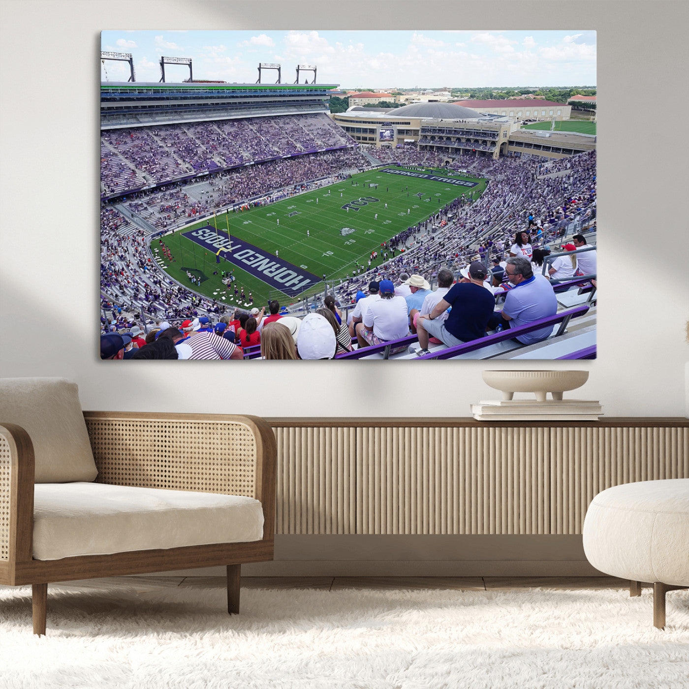 MGV-CV-36X24 - The Texas Christian University TCU Horned Frogs Football Team Print - Fort Worth Amon G. Carter