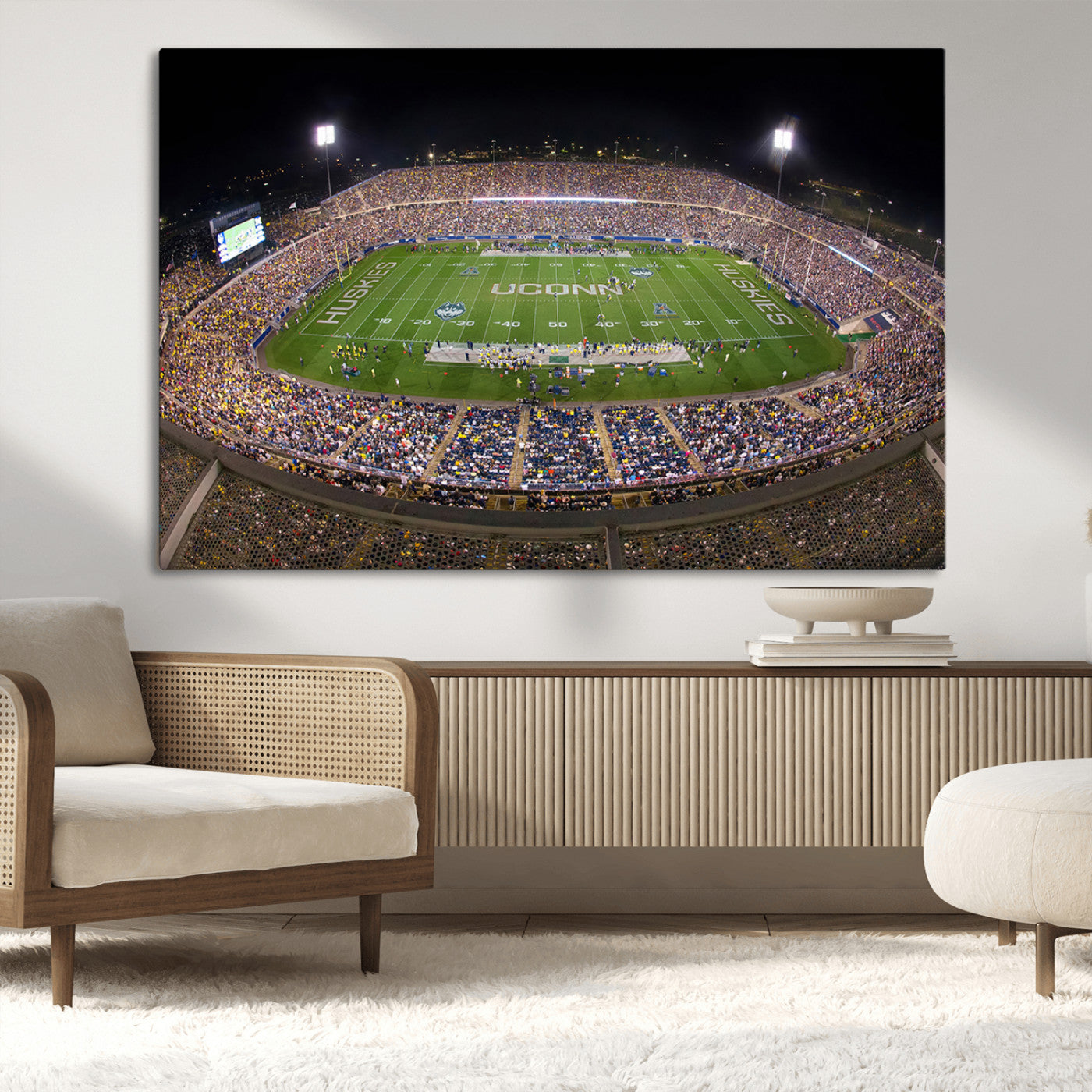 MGV-CV-36X24 - The University of Connecticut UCONN Huskies Football Team Print - East Hartford Pratt & Whitney