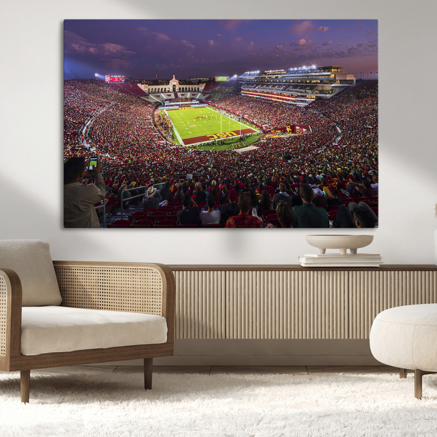 MGV-CV-36X24 - The University of Southern California USC Trojans Football Team Print - Los Angeles Memorial
