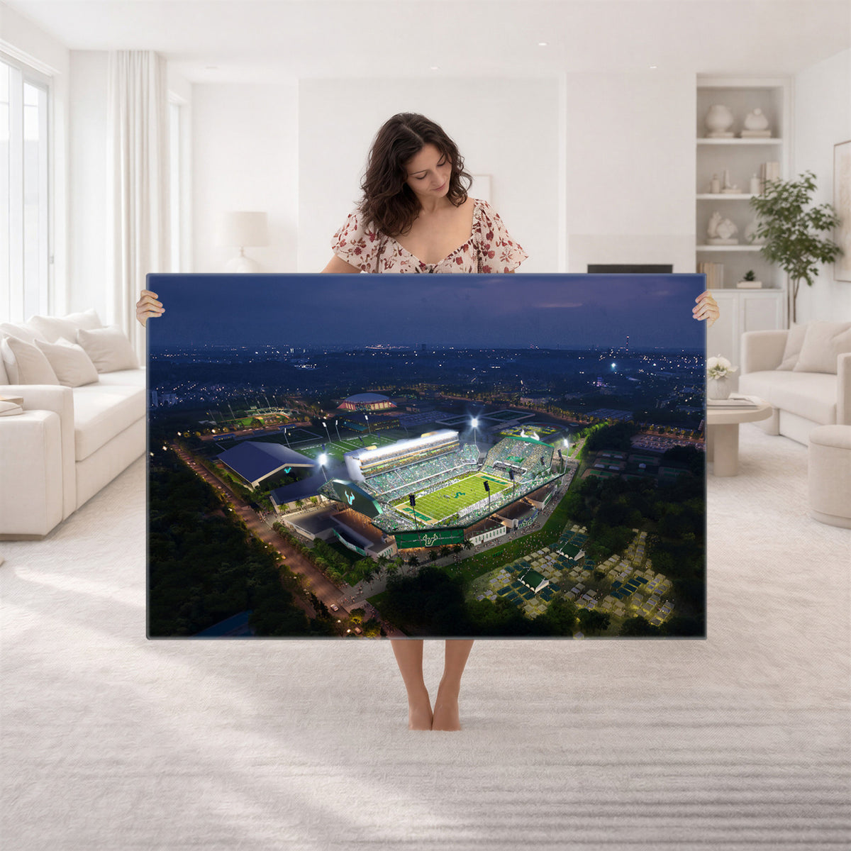 27554-MGV-CV-36X24 - The University of South Florida Bulls Football Team Print