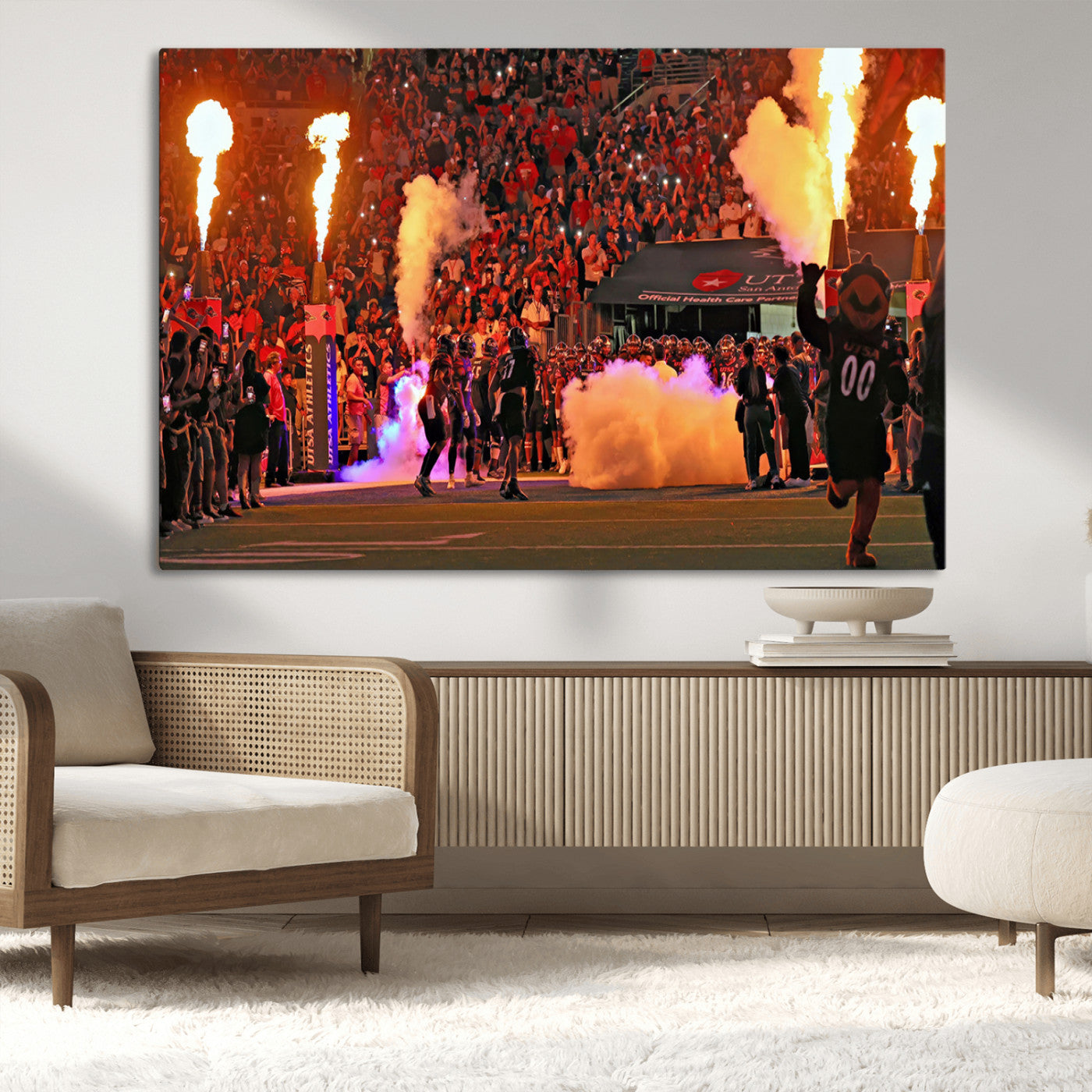 MGV-CV-36X24 - The University of Texas at San Antonio Roadrunners Football Team Print - San Antonio Alamodome Wall