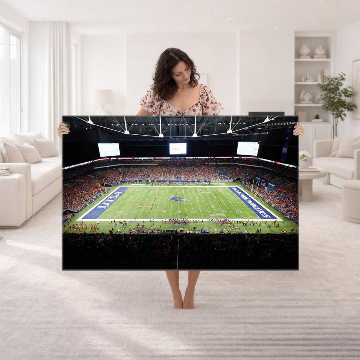 98617-MGV-CV-36X24 - The University of Texas at San Antonio Roadrunners Football Team Print, San Antonio Alamodome
