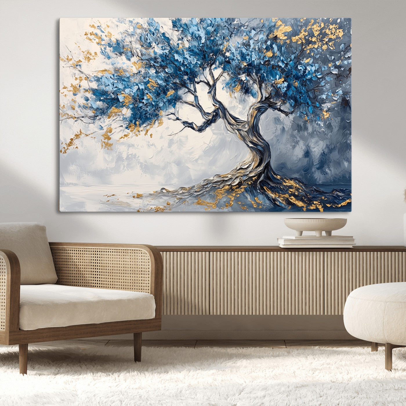 MGV-CV-36X24 - Abstract Tree Painting Canvas Wall Art | Tree of Life Painting Wall Art Canvas Print