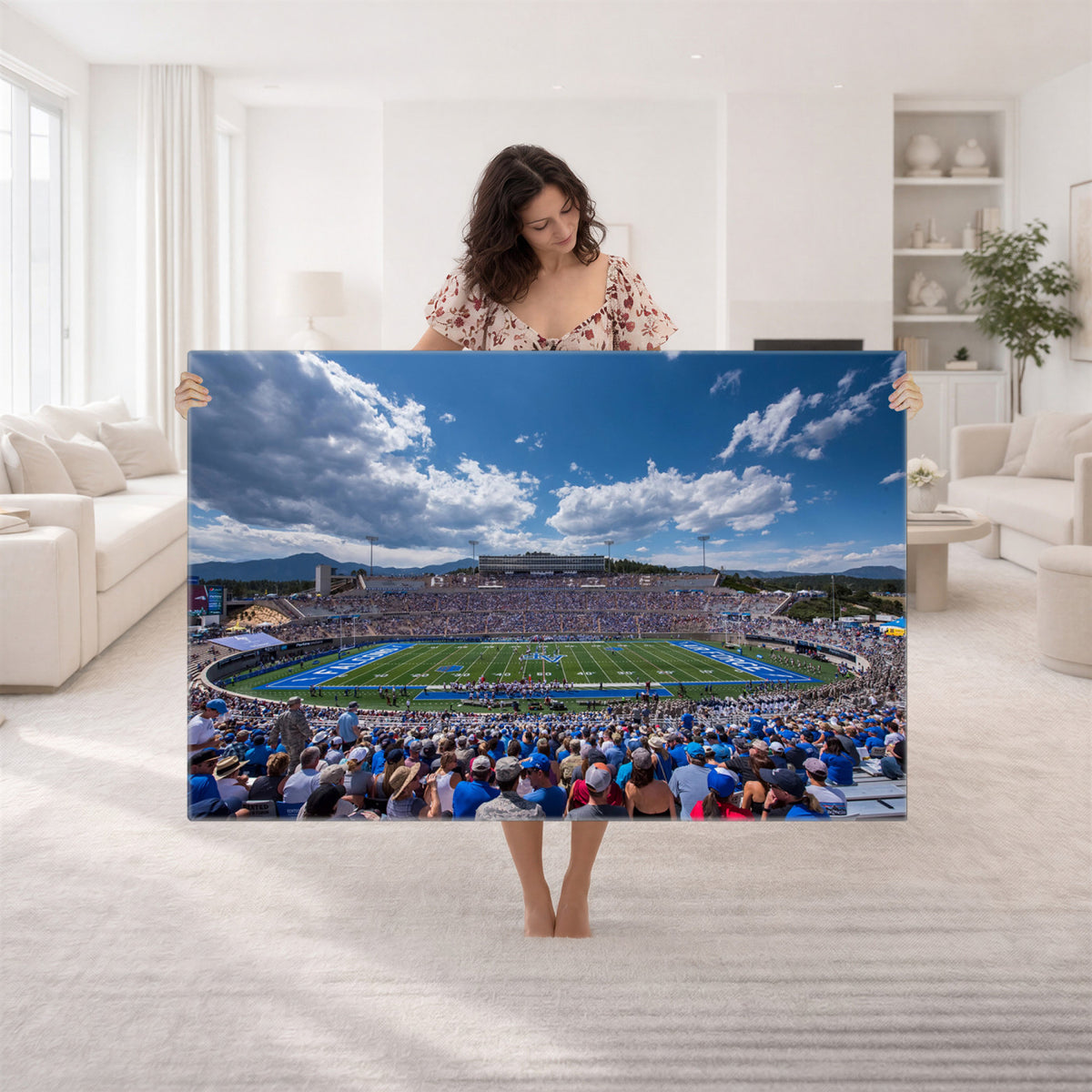 59281-MGV-CV-36X24 - Air Force Falcons Football Team Print, Colorado Springs