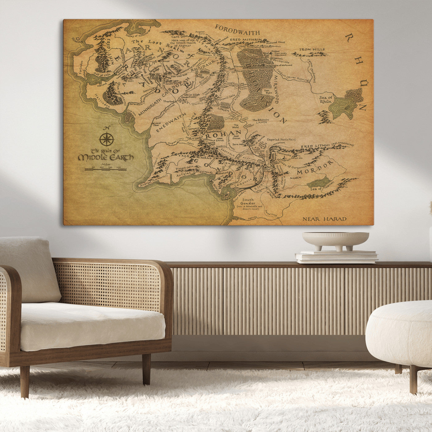MGV-CV-36X24 - Push Pin World Map Canvas Print – Framed Wall Art for Couples to Track Their Travels – Anniversary