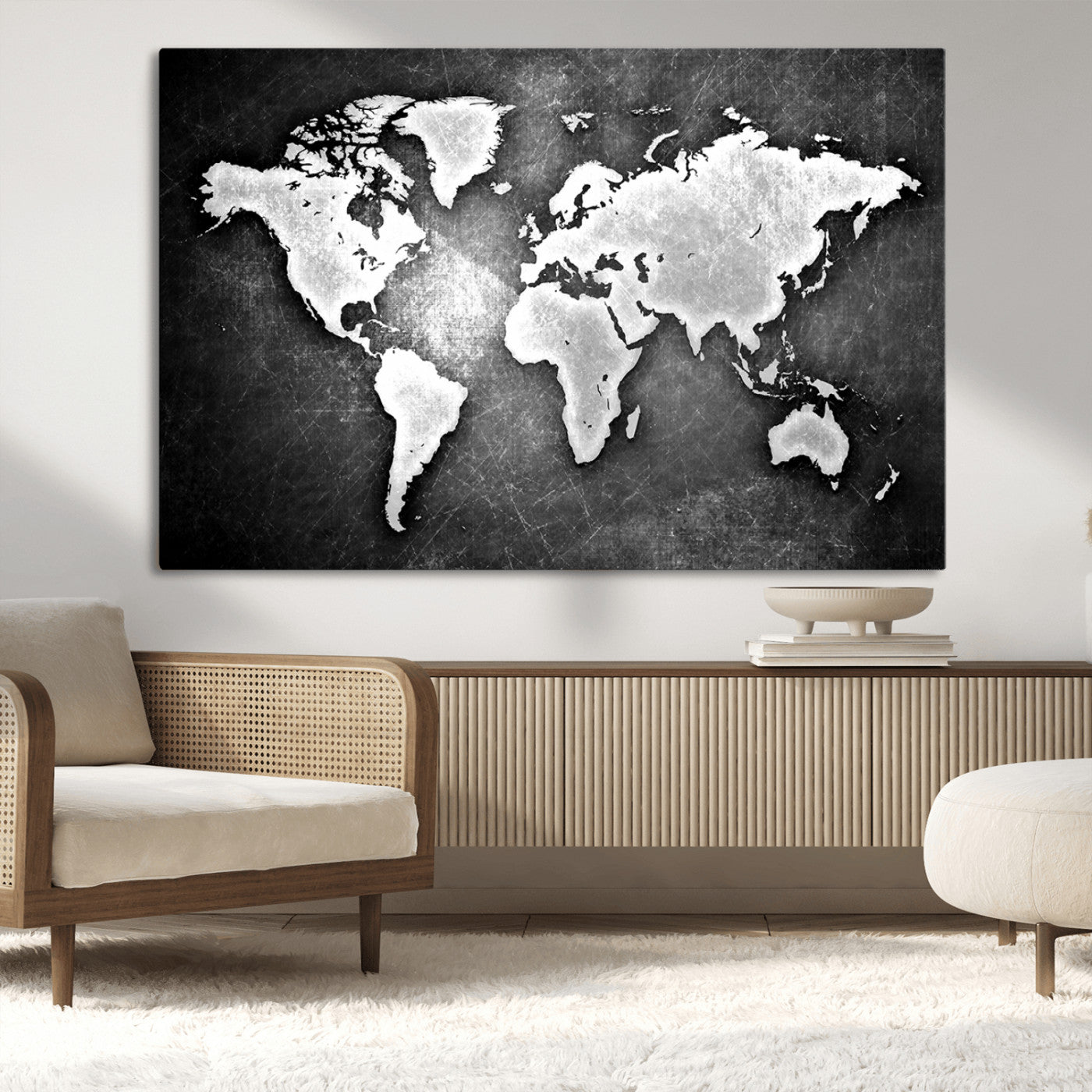 MGV-CV-36X24 - World Map Wall Art Canvas Print – Framed Wall Art for Anniversary Gift or Home Adventure Decor