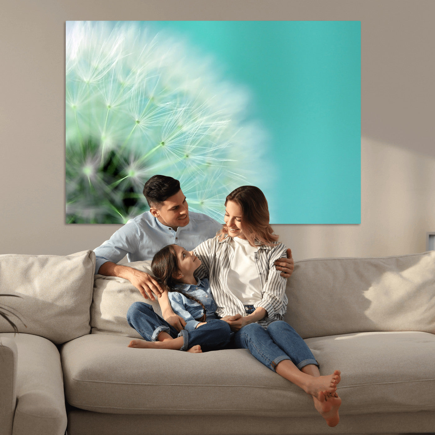 26056-MGV-CV-36X24-DANDELION Flower Wall Art Canvas Print, Canvas Dandelion Floral Wall Art