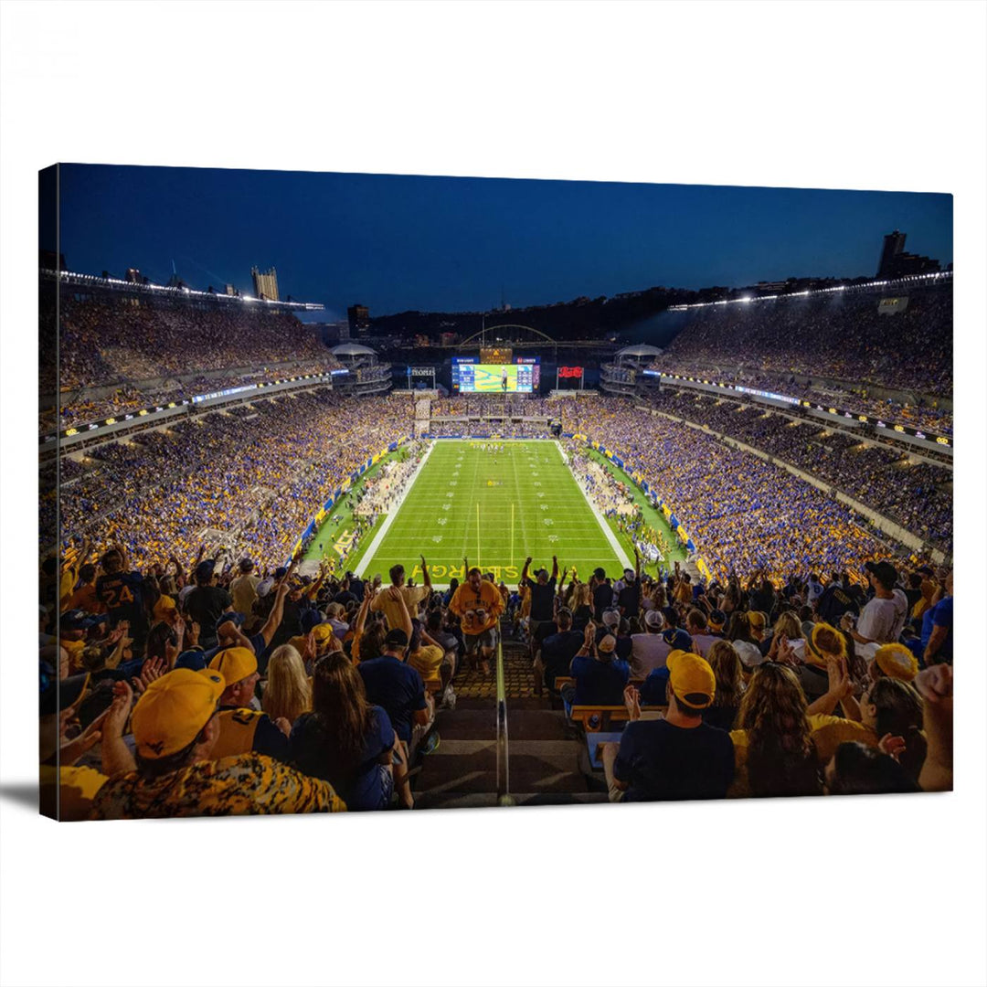 Pittsburgh Panthers Football Team Print - Pittsburgh Acrisure Stadium Wall Art Canvas Print