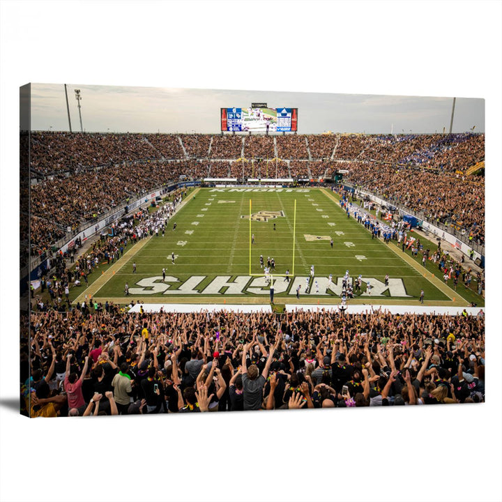 UCF Knights Football Team Print - Orlando FBC Mortgage Stadium Wall Art Canvas Print