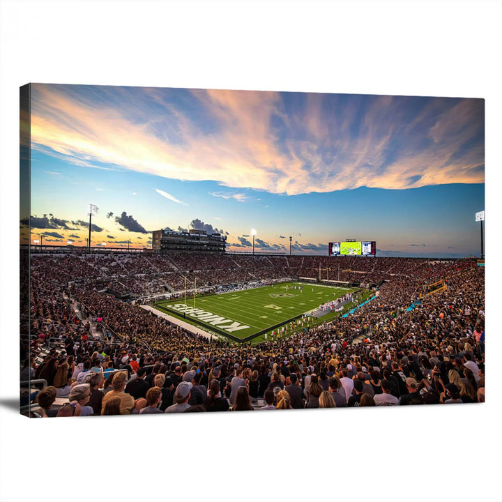 UCF Knights Football Team Print - Orlando FBC Mortgage Stadium Wall Art Canvas Print