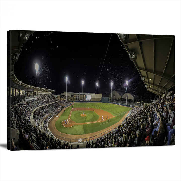 Olsen Field at Blue Bell Park - Texas A&M Aggies Baseball Stadium Wall Art Canvas Print