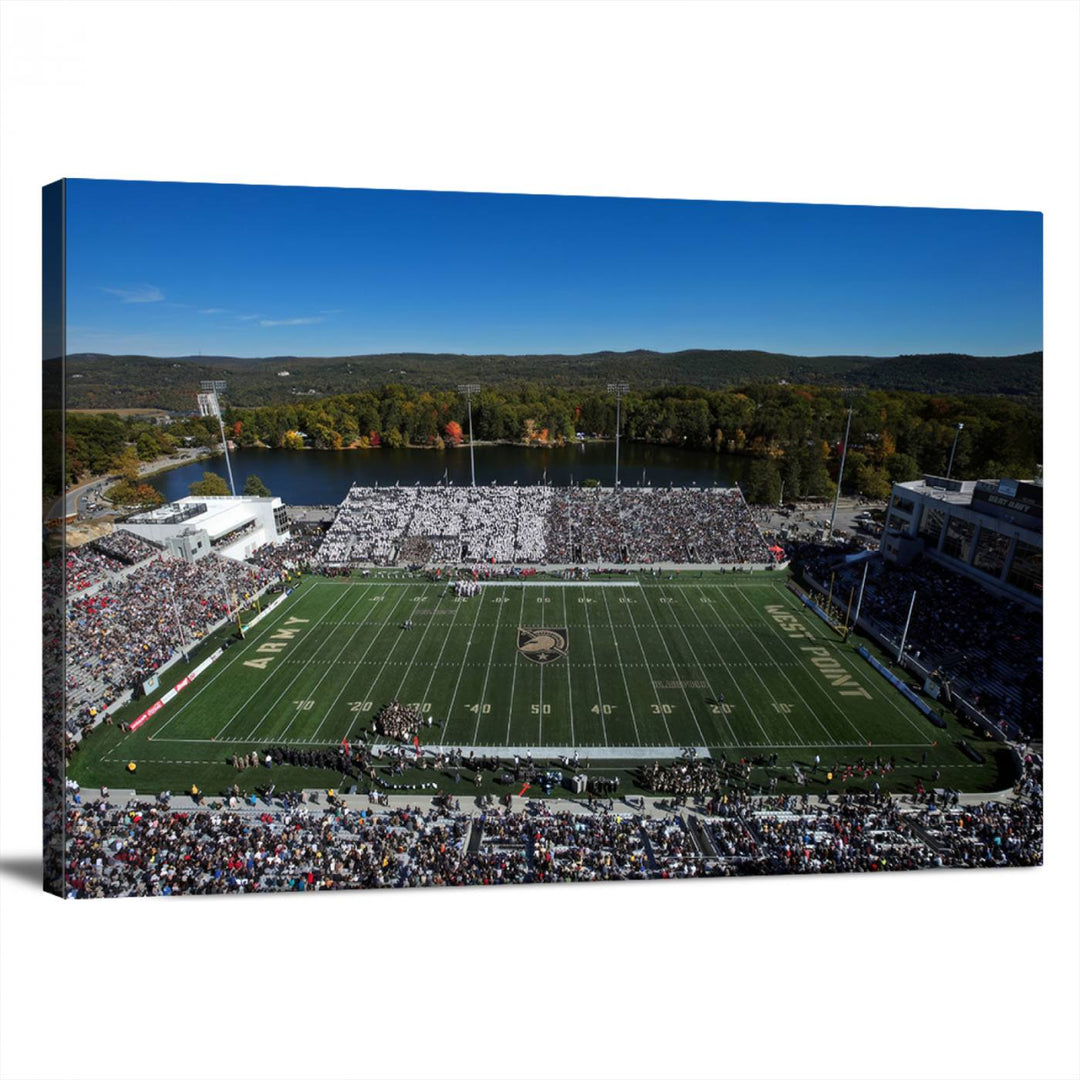 Army Black Knights Football Team Print - West Point Michie Stadium Wall Art Canvas Print