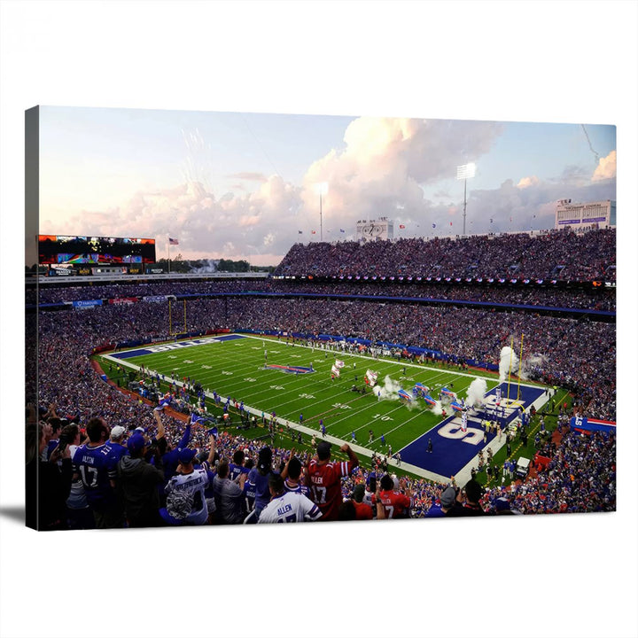 Buffalo Bills Football Team Print - Buffalo Highmark Stadium Wall Art Canvas Print